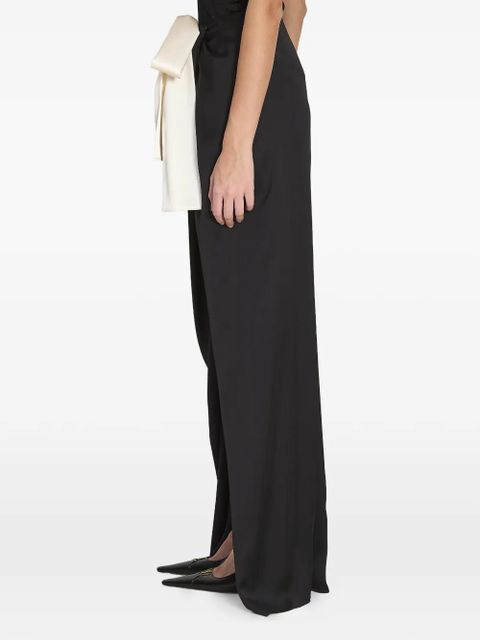 Saint Laurent draped bow silk maxi skirt - Black - zdjęcie produktu nr 1