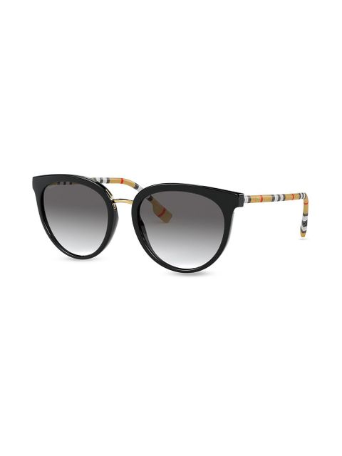 Burberry Eyewear check print sunglasses - Black