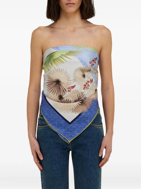 Ferragamo Dure-print silk scarf - Blue - zdjęcie produktu nr 2