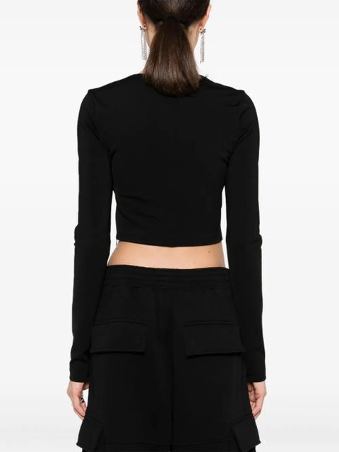 Givenchy square-neck cropped top - Black