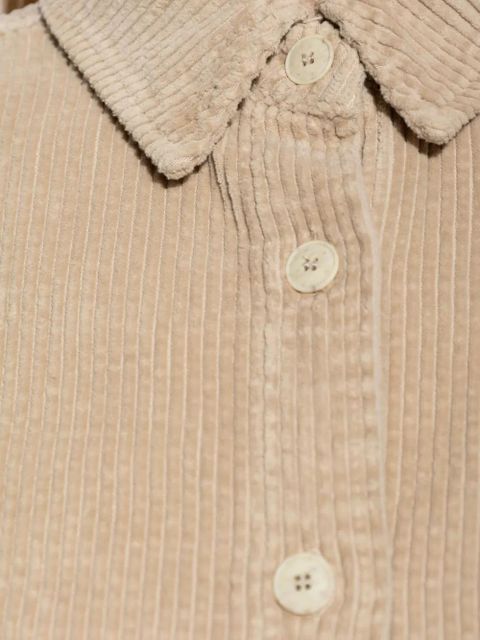 American Vintage Padow corduroy button-down shirt - Neutrals