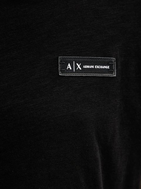Armani Exchange t-shirt bawełniany damski kolor czarny XW001363 AF16296