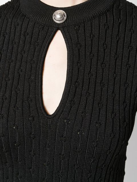Balmain fitted knitted dress - Black