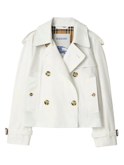 Burberry double-breasted trench jacket - White - zdjęcie produktu nr 1