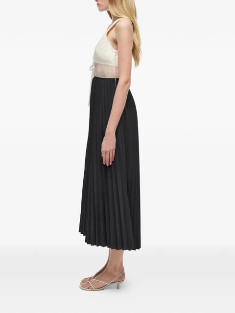 Simkhai Stephanie pleated midi dress - Black
