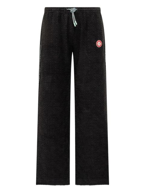 Casablanca textured-panel towelling trousers - Black - zdjęcie produktu nr 1