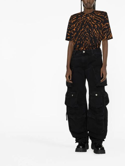 The Attico abstract-pattern T-shirt - Black - zdjęcie produktu nr 2