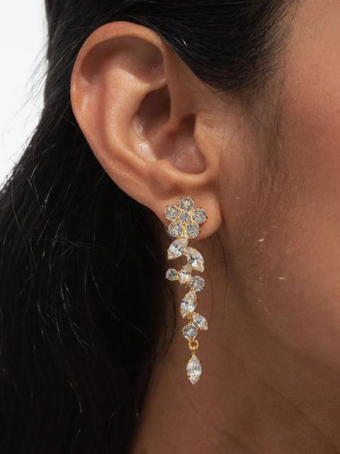 Jennifer Behr Jasmina crystal-embellished earrings - Gold - zdjęcie produktu nr 2