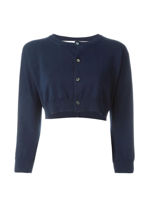 Comme Des Garçons cropped cardigan - Blue - zdjęcie produktu nr 1