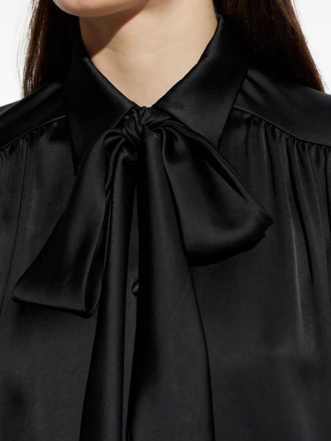 Versace tie-neck sleeveless shirt - Black