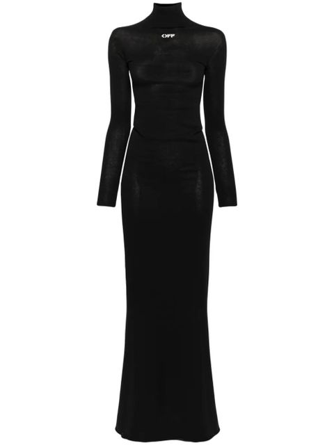 Off-White Off Stamp slick maxi dress - Black - zdjęcie produktu nr 1