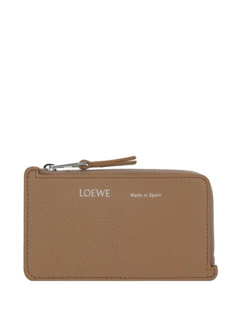 LOEWE grained leather card holder - Brown - zdjęcie produktu nr 1