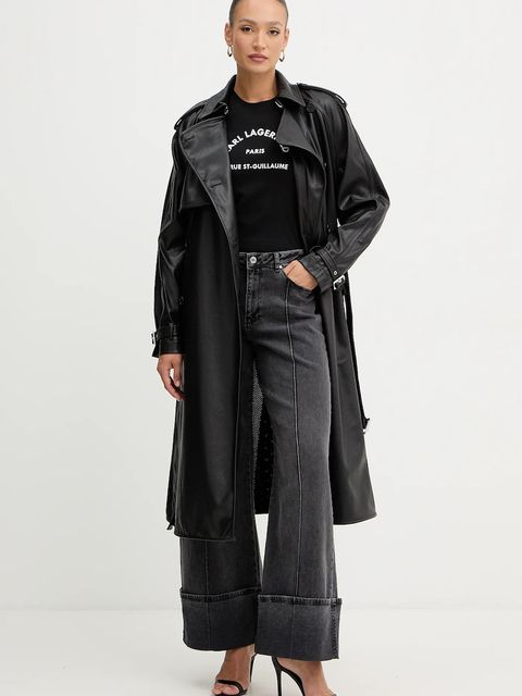 Karl Lagerfeld trencz kolor czarny B1W15008