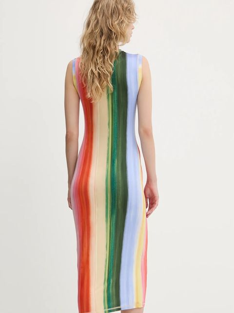 Stine Goya sukienka kolor żółty midi dopasowana SG-PF25-D104-2244