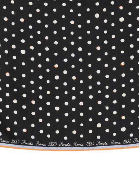 FENDI Falena Dots print silk scarf - Black - zdjęcie produktu nr 2