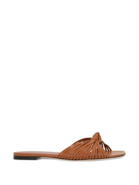 Valentino Garavani Annet knotted leather sandals - Brown - zdjęcie produktu nr 1