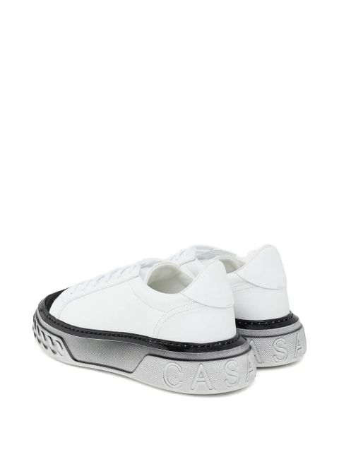 Casadei logo-embossed spray-effect sneakers - White