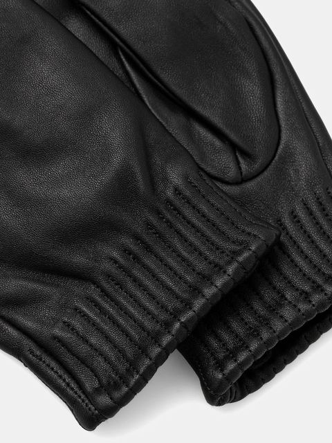 Medicine rękawiczki skórzane damskie kolor czarny