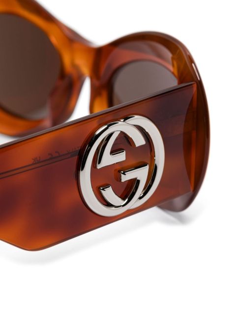 Gucci Eyewear oval-frame sunglasses - Brown