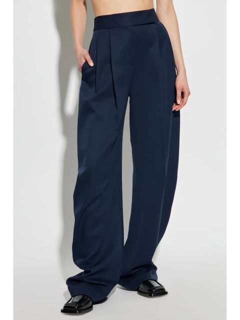The Attico virgin-wool palazzo pants - Blue