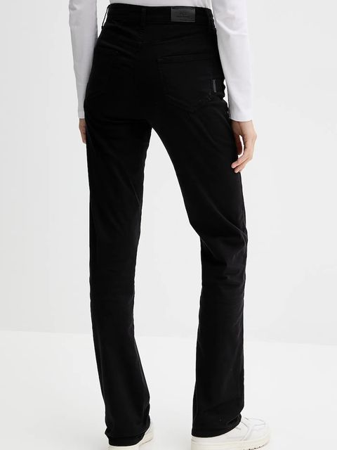 Armani Exchange spodnie damskie kolor czarny dopasowane high waist XW000072 AF12862