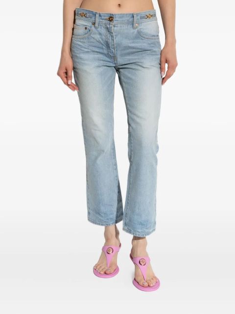 Versace logo-patch jeans - Blue