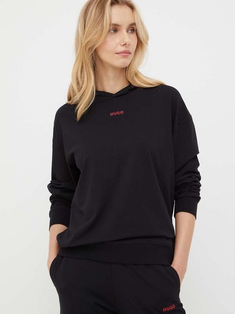 HUGO bluza lounge kolor czarny z kapturem 50490594 - zdjęcie produktu nr 1
