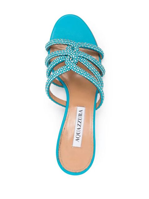 Aquazzura crystal-embellished sandals - Blue
