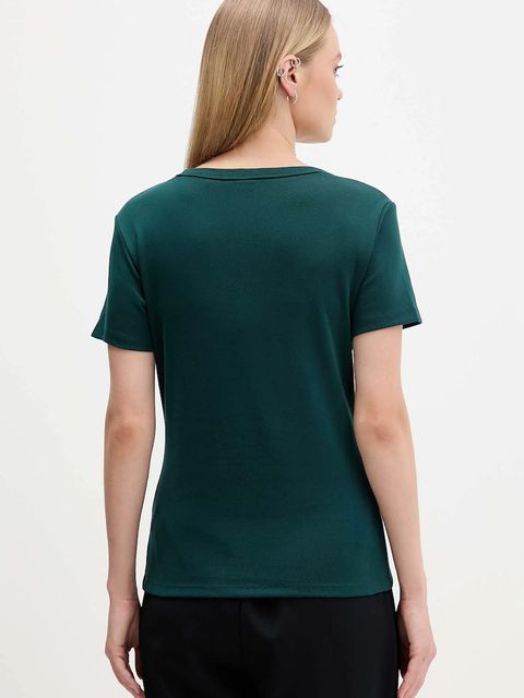 HUGO t-shirt damski kolor zielony 50512002