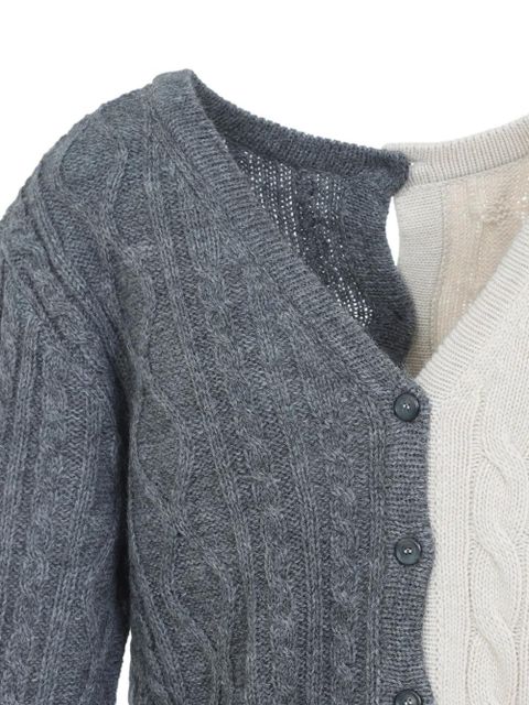 Moschino bicolour cardigan - Neutrals