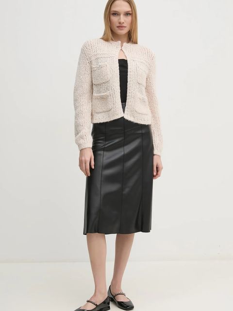 OUI kardigan z domieszką wełny kolor beżowy 90614 - zdjęcie produktu nr 2