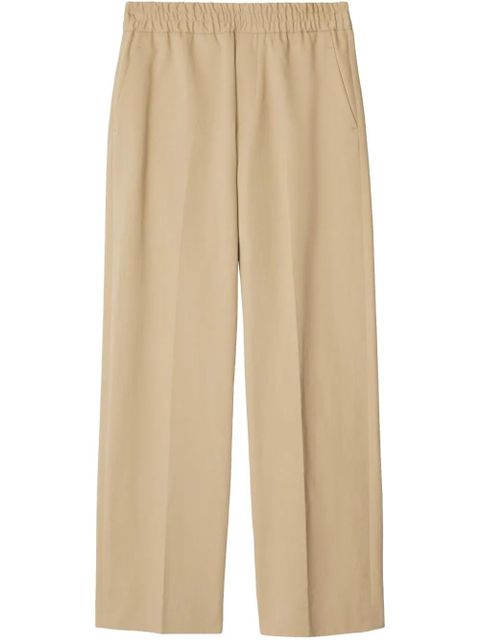 Burberry cotton tailored trousers - Neutrals - zdjęcie produktu nr 1