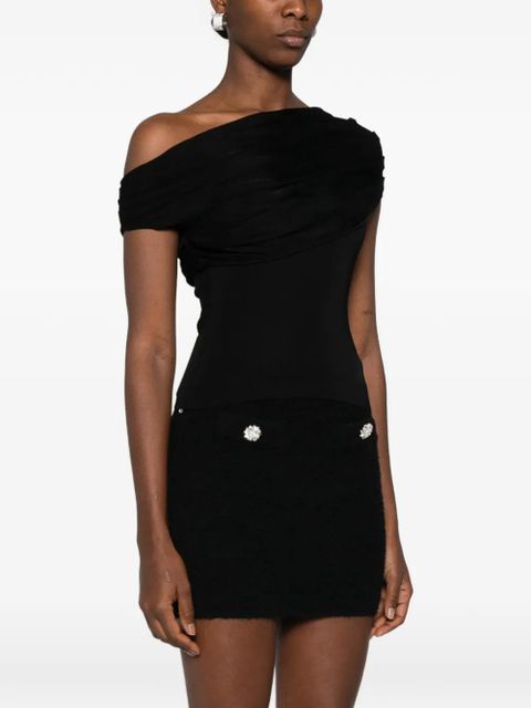 Self-Portrait asymmetric-design top - Black - zdjęcie produktu nr 2