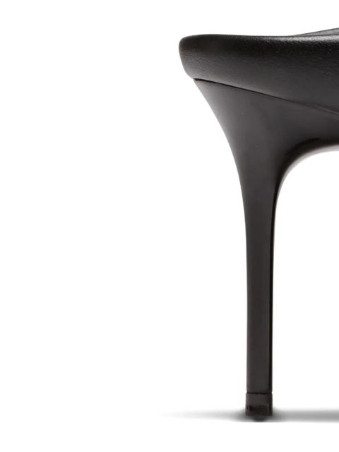 Balmain 75mm piercing-detail mules - Black