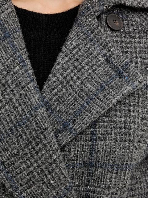 Weekend Max Mara płaszcz z dodatkiem wełny SESTRI kolor szary 2525016122600