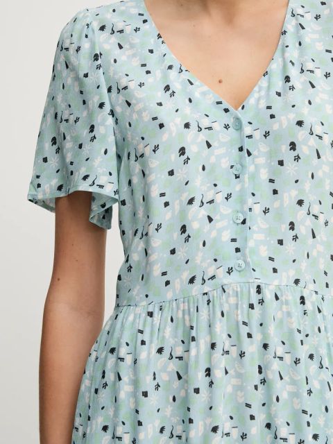 Marc O'Polo sukienka kolor niebieski midi rozkloszowana 5000006161