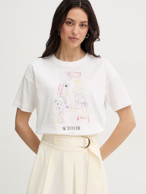 Twinset t-shirt damski bawełniany - zdjęcie produktu nr 2