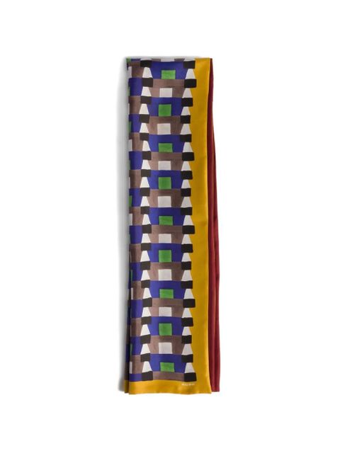 Miu Miu printed silk scarf - Blue - zdjęcie produktu nr 1