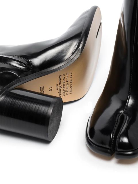 Maison Margiela Tabi 80mm glossed-leather boots - Black - zdjęcie produktu nr 2