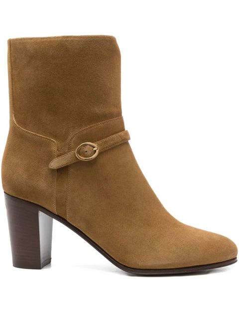Valentino Garavani 75mm leather ankle boots - Neutrals - zdjęcie produktu nr 1