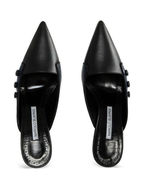 Manolo Blahnik 70mm Stateira mules - Blue - zdjęcie produktu nr 2