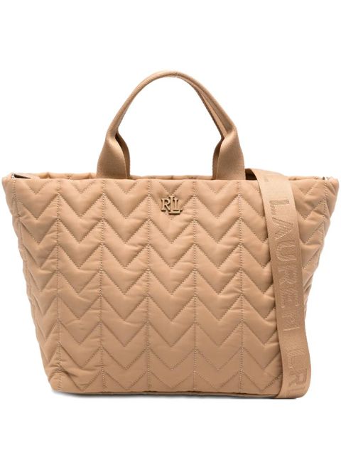Lauren Ralph Lauren small logo-plaque tote bag - Neutrals - zdjęcie produktu nr 1