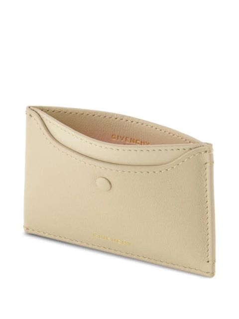 Givenchy Day embossed-logo leather card holder - Neutrals