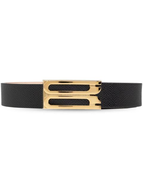 Victoria Beckham regular Dorian leather belt - Black - zdjęcie produktu nr 1