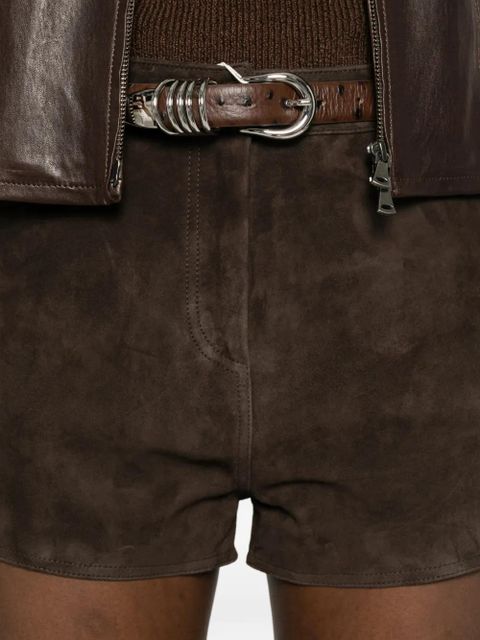 Nour Hammour Leontine shorts - Brown