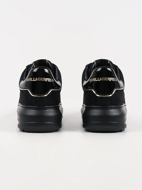 Karl Lagerfeld sneakersy zamszowe KAPRI LUG damskie kolor czarny KL67537