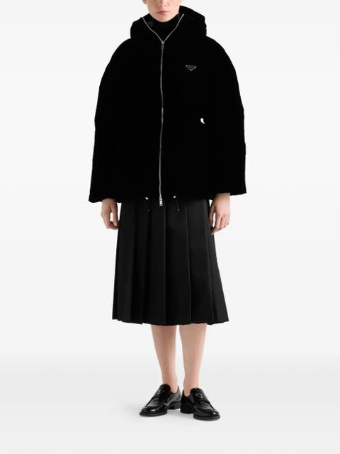 Prada velvet puffer jacket - Black