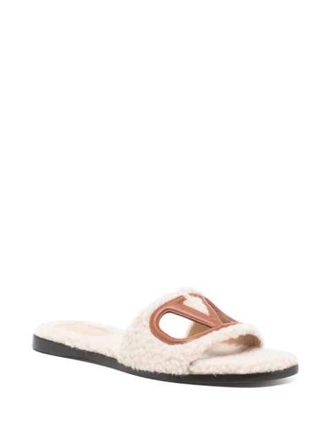 Valentino Garavani VLogo cut-out slippers - Neutrals - zdjęcie produktu nr 2
