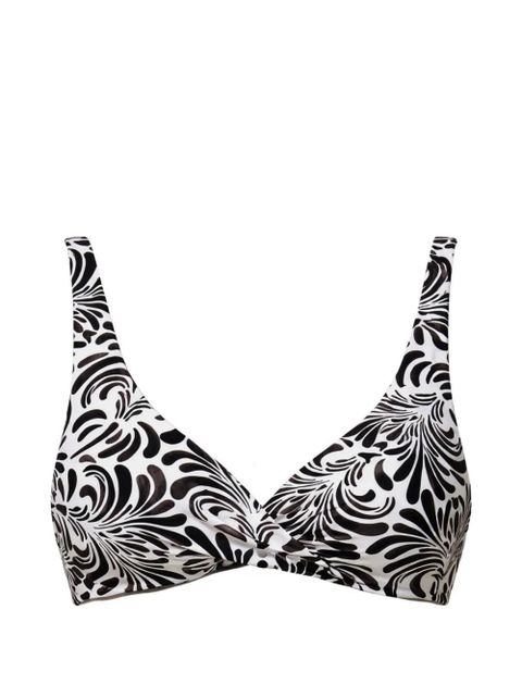 TWINSET Knitted botanical bikini top - Neutrals - zdjęcie produktu nr 1