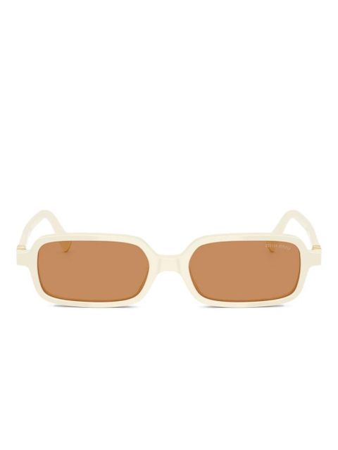 Miu Miu Eyewear rectangle-frame sunglasses - White - zdjęcie produktu nr 1